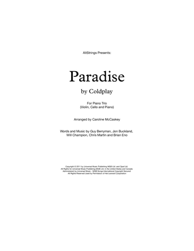 Paradise (arr. Caroline McCaskey)
