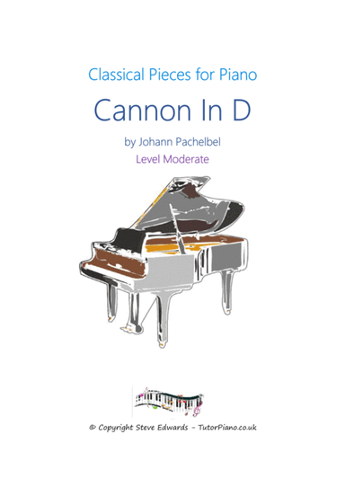 Cannon In D - Moderate Piano Solo (arr. Steve Edwards)