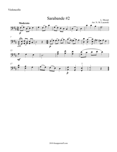 Sarabande #2 (arr. Nick Lacanski)