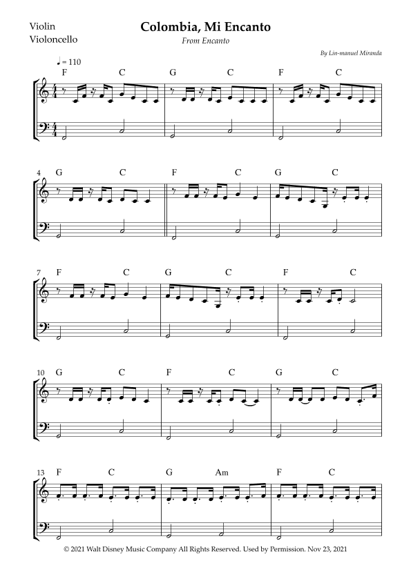 Colombia, Mi Encanto (arr. Wesley S. SIlva)