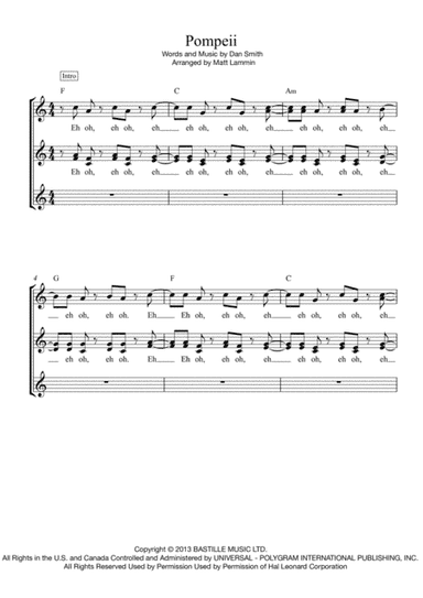 Pompeii (arr. Matt Lammin)