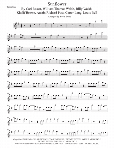 Sunflower (arr. Kevin Busse)