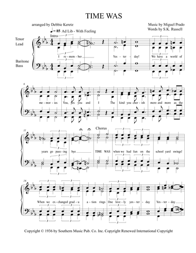 Time Was (arr. Debbie Keretz)