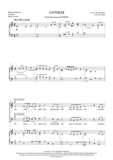 Anthem (arr. D. Huw Morgan)