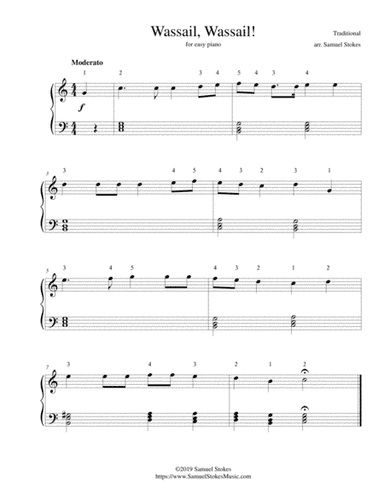 Wassail, Wassail! - for easy piano (arr. Samuel Stokes)
