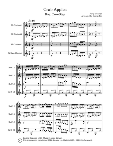 Crab Apples Rag (arr. George Lin)
