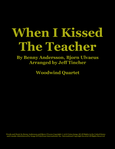 When I Kissed The Teacher (arr. Jeff Tincher)