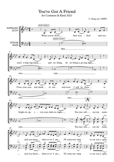 You've Got A Friend (arr. Michael Solomon Williams)