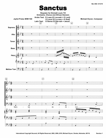 Sanctus (from Requiem of Emmett Till movement 9 of 16)