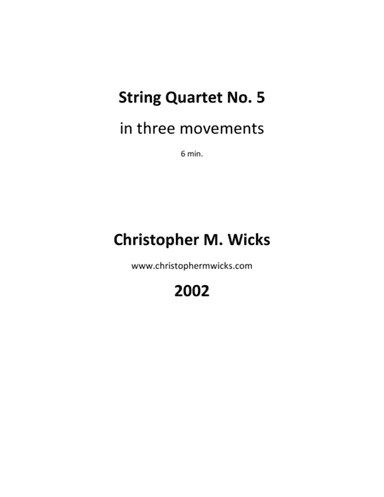 String Quartet No. 5