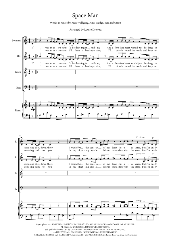 Space Man (arr. Louise Drewett)