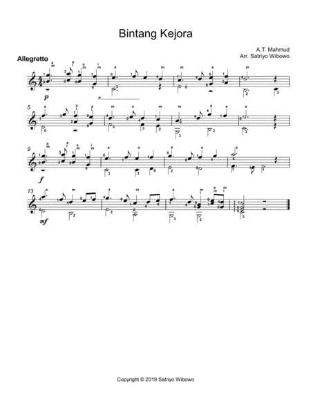 Bintang Ku Bintang Kejora (arr. Satriyo Wibowo)