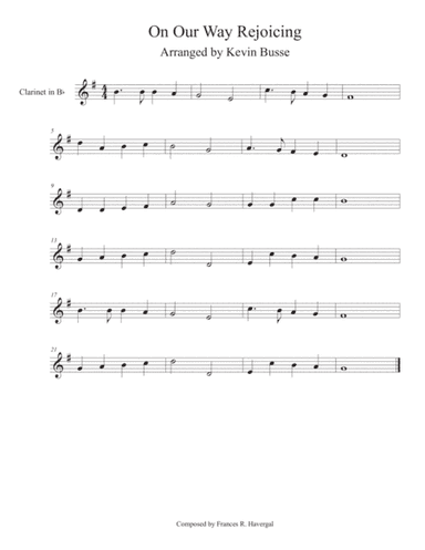 On Our Way Rejoicing - Clarinet (arr. Kevin Busse)