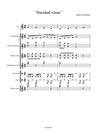 Navidad viene - Score Only