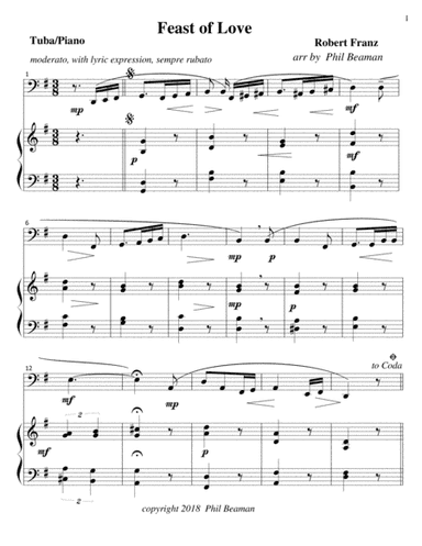 Feast of Love - Tuba/Piano (arr. Phil Beaman)