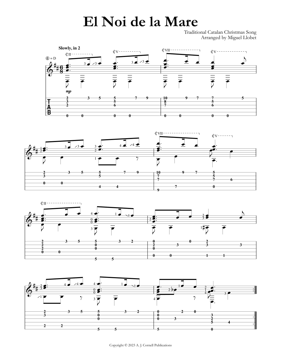 El Noi de la Mare (arr. Miguel Llobet)