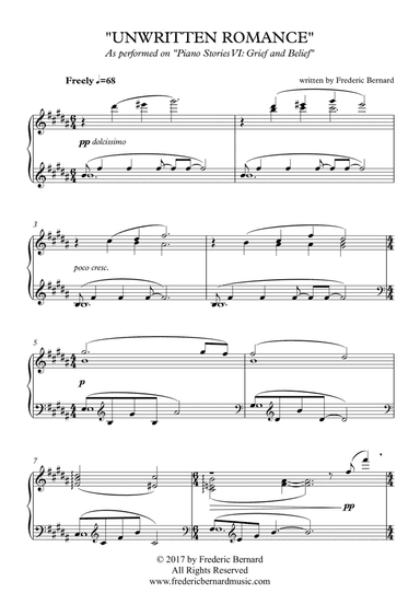 Unwritten Romance (Romantic Sentimental Piano Solo)