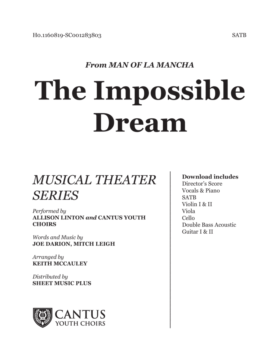 The Impossible Dream (the Quest) (arr. Keith McCauley)