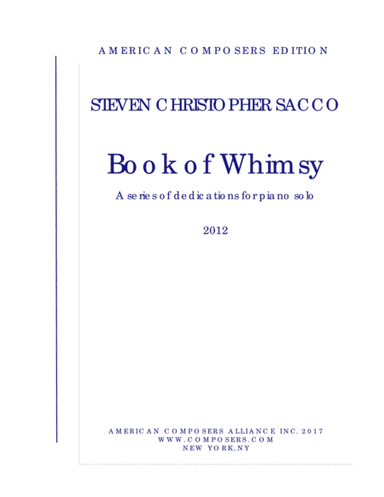 [Sacco] Book of Whimsy