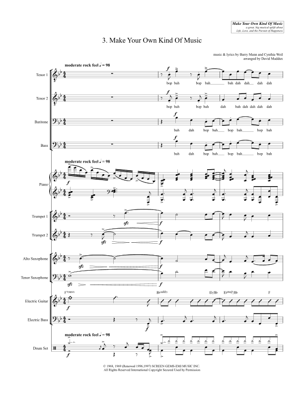 Make Your Own Kind Of Music (arr. David Maddux)