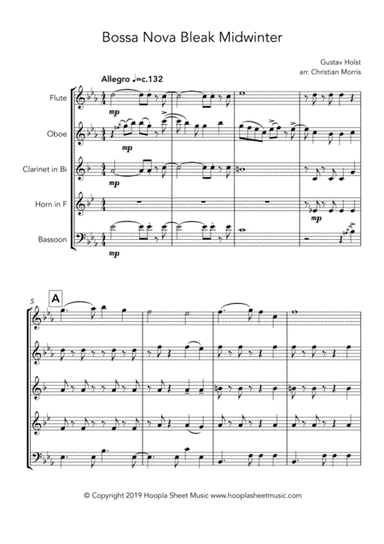 Bossa Nova Bleak Midwinter (In the Bleak Midwinter) (arr. Hoopla Sheet Music)