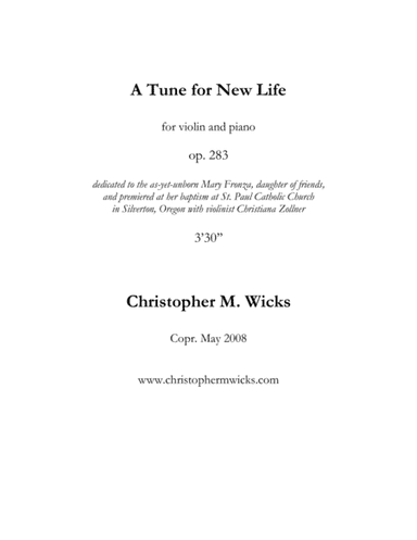 A Tune for New Life