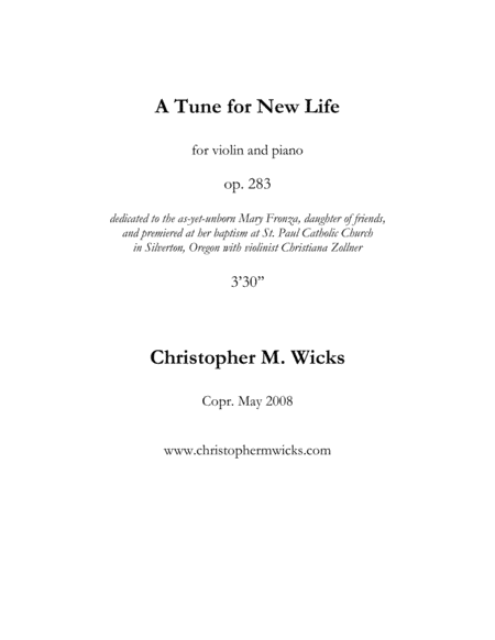 A Tune for New Life