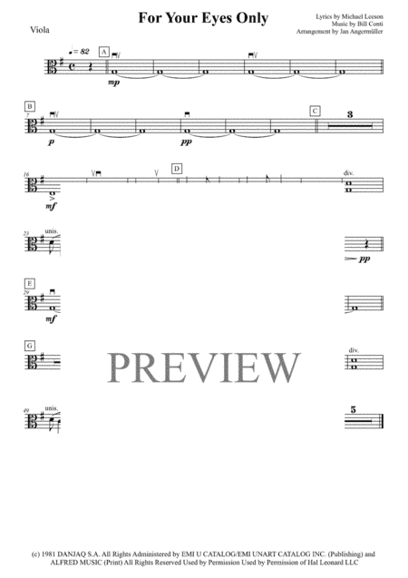 For Your Eyes Only (arr. Elbsound.studio)