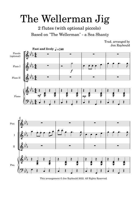 The Wellerman Jig (arr. Jon Raybould)