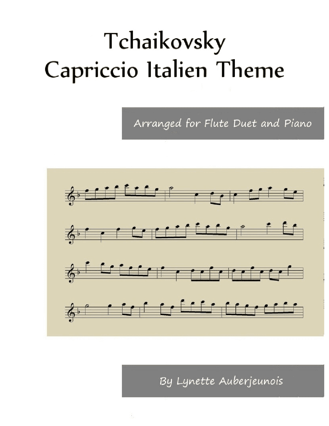 Capriccio Italien Theme - Flute Duet and Piano (arr. Lynette Auberjeunois)