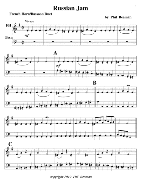 Russian Jam-french horn and bassoon duet