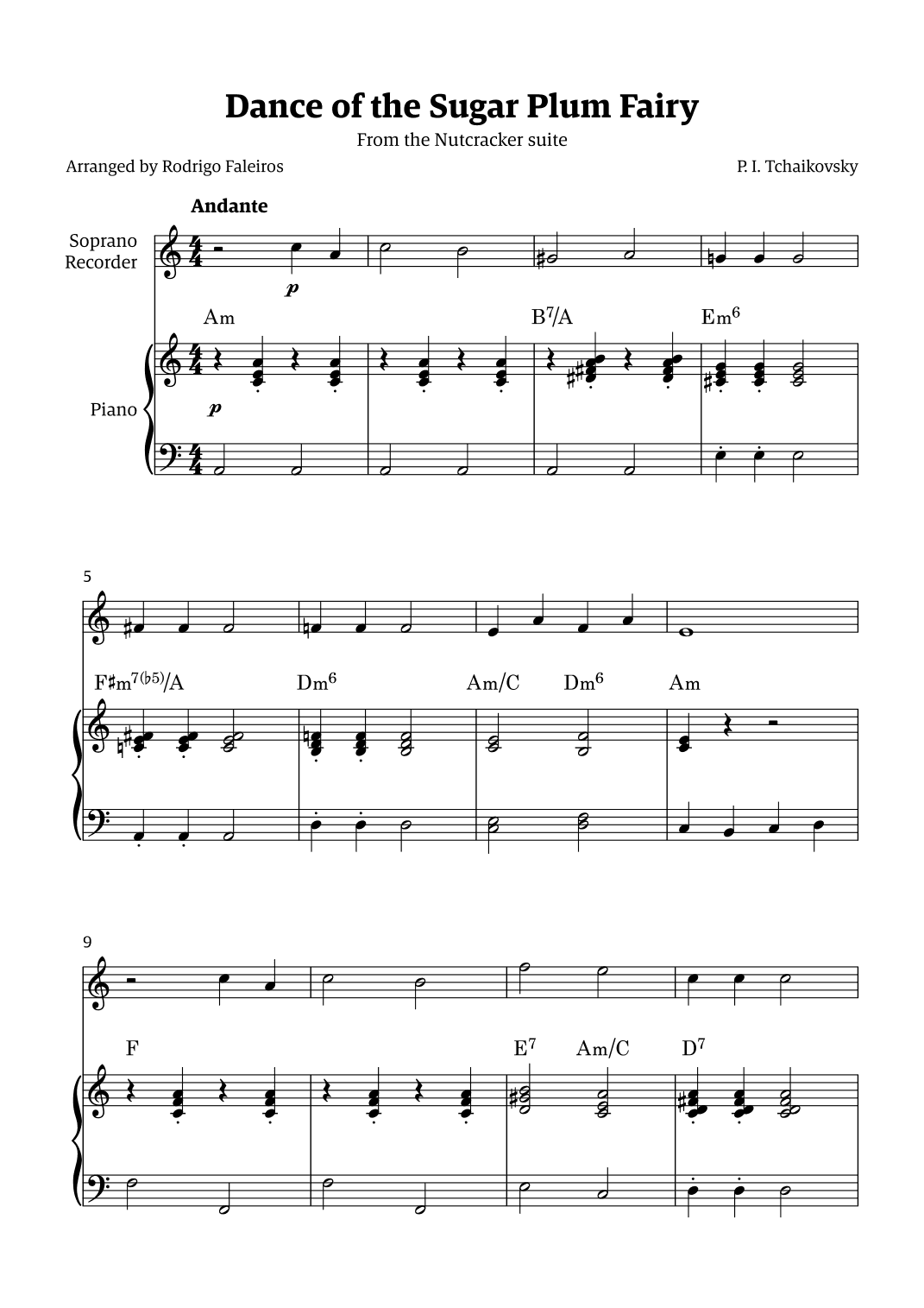 Sugar Plum Fairy theme (arr. Rodrigo Faleiros)