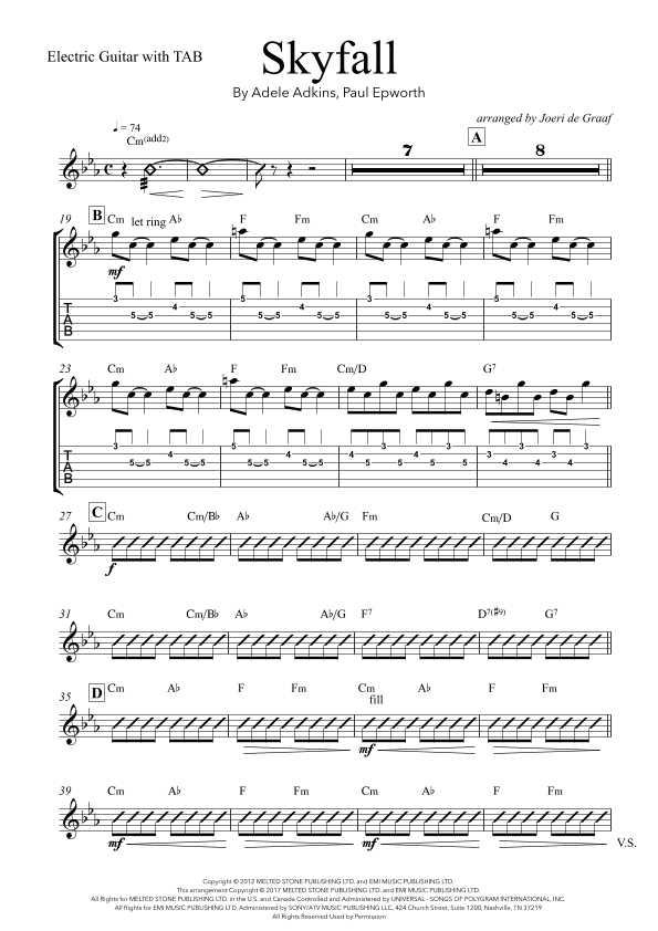 Skyfall (arr. Joeri de Graaf)