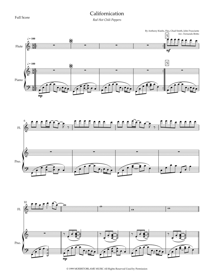 Californication (arr. Fernando Britto)