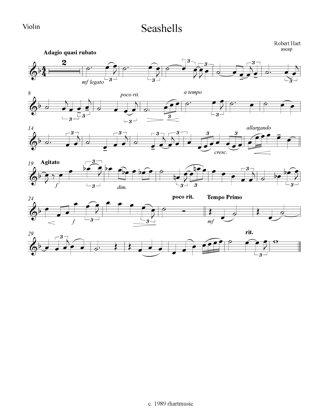 Seashells for Violin and Piano
