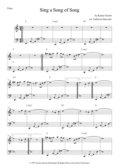 Sing A Song Of Song (arr. Anderson Quevedo)