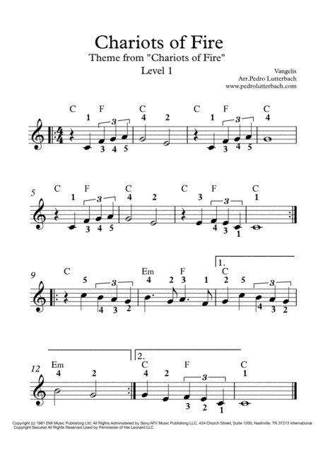 Chariots Of Fire  from the Feature Film CHARIOTS OF FIRE (arr. Pedro Lutterbach)