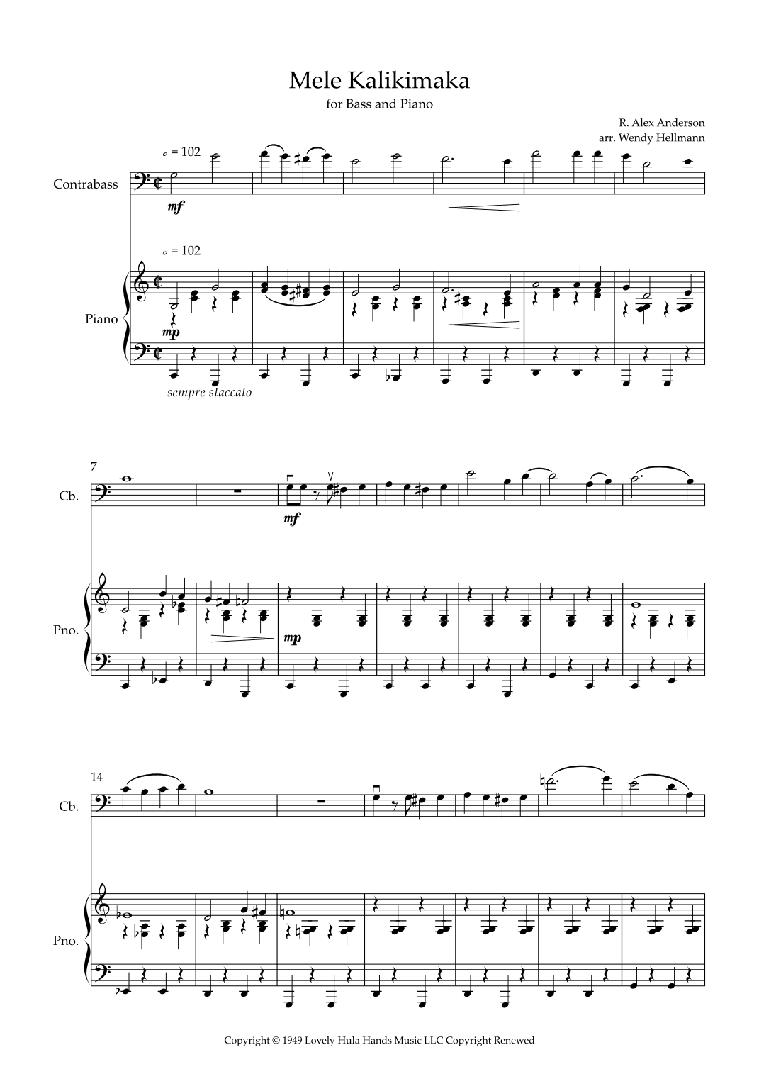 Mele Kalikimaka (arr. Wendy Hellmann)