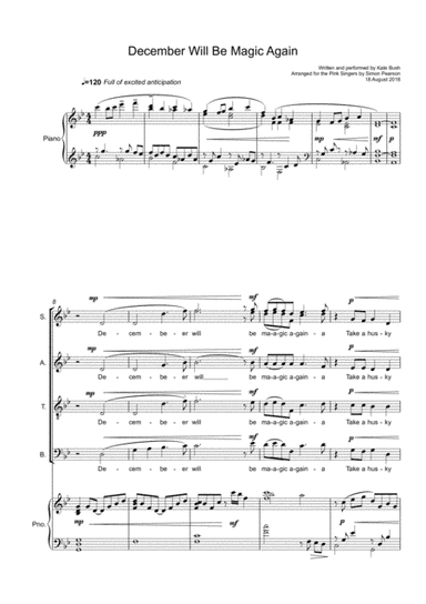 December Will Be Magic Again (arr. Simon Pearson)