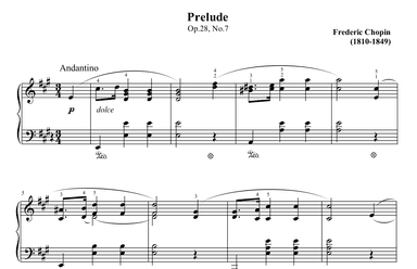 Chopin Prelude in A Major Op.28 No.7 (arr. Ben Choupak)