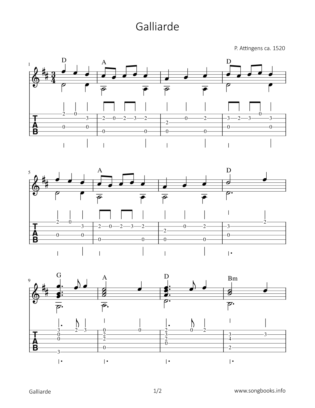 Galliarde (arr. Bettina Schipp)