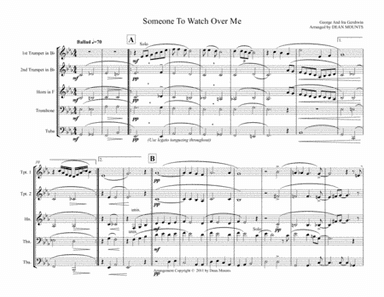 Someone To Watch Over Me (arr. Dean Mounts)