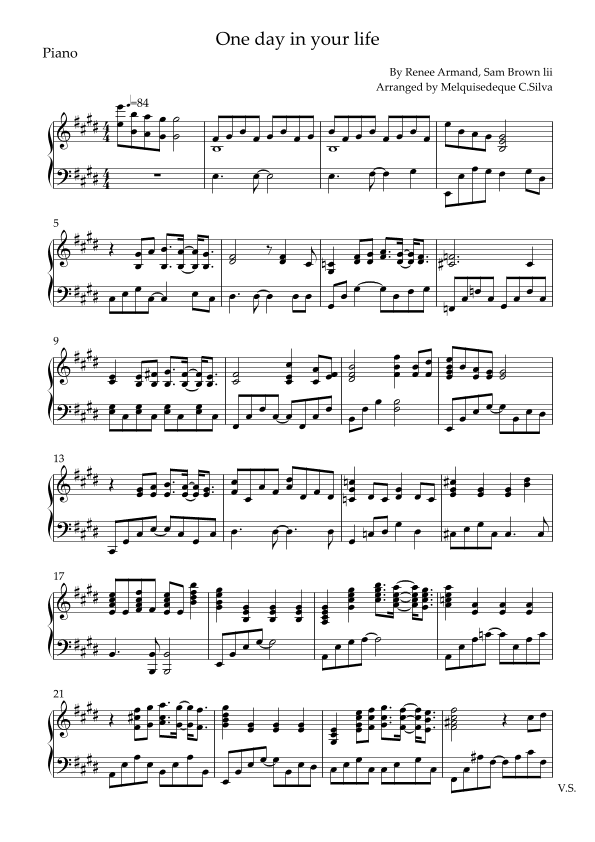 One Day In Your Life (arr. Melquisedeque C.Silva)