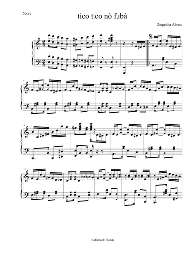 tico tico no fubà (arr. Michael Chords)