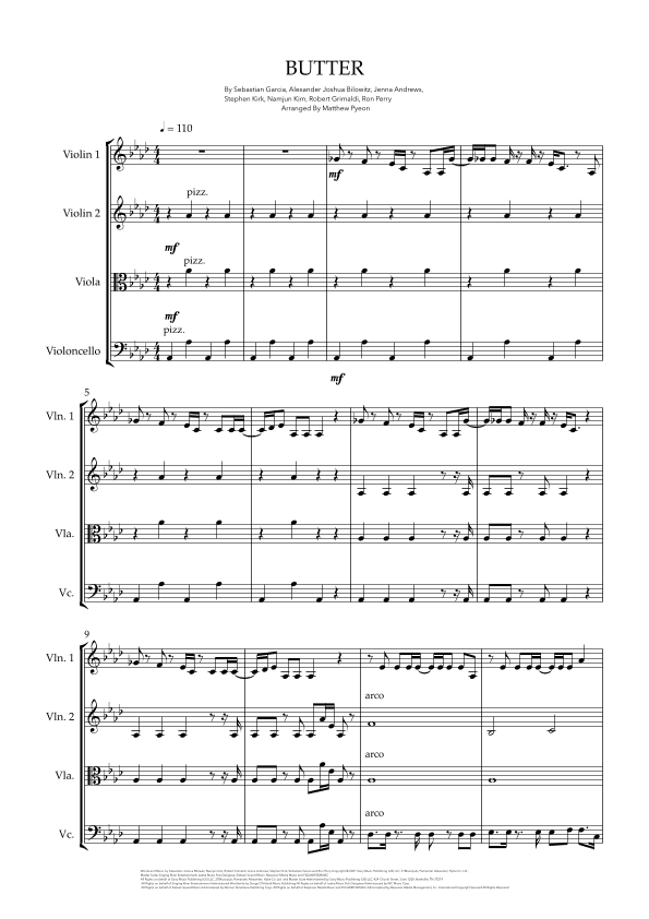 Butter (arr. Matthew pyeon)