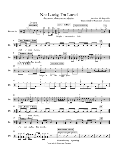 Not Lucky, I'm Loved (arr. Cameron Duncan)