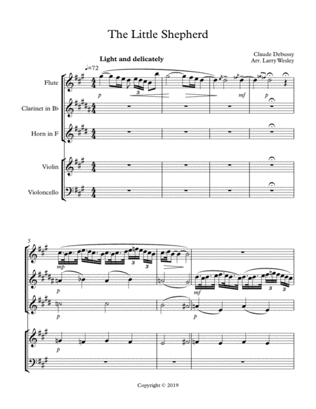 Mixed Ensemble: Two Pieces by Debussy (arr. Larry Wesley)