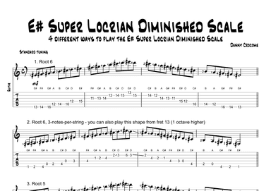 E# Super Locrian Diminished Scale (4 Ways to Play)