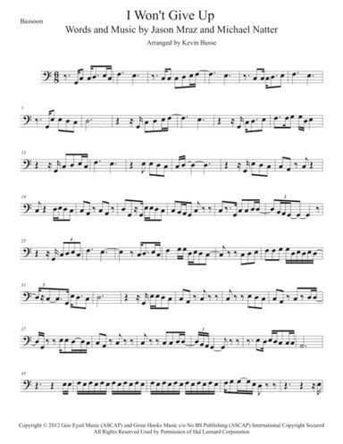 I Won't Give Up (arr. Kevin Busse)