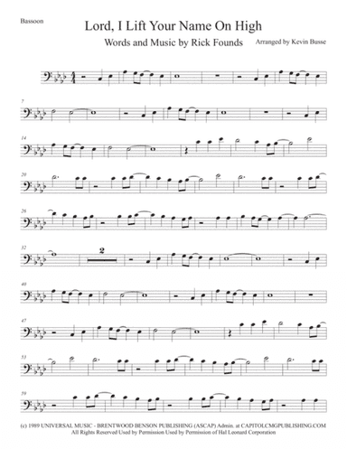 Lord, I Lift Your Name On High (arr. Kevin Busse)
